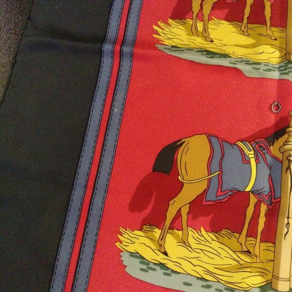 Hermes Silk Scarf Chain ECUTIES Approx. 34" x 35" - Picture 3 of 5